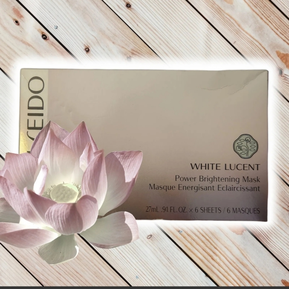 Shishedo White Lucent Power Brightening Mask CAFFINE dermatologist approved!